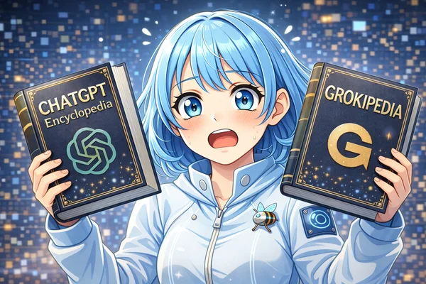 ChatGPTがGrokipediaを引用！？AI同士のライバル関係が複雑で面白いよ！